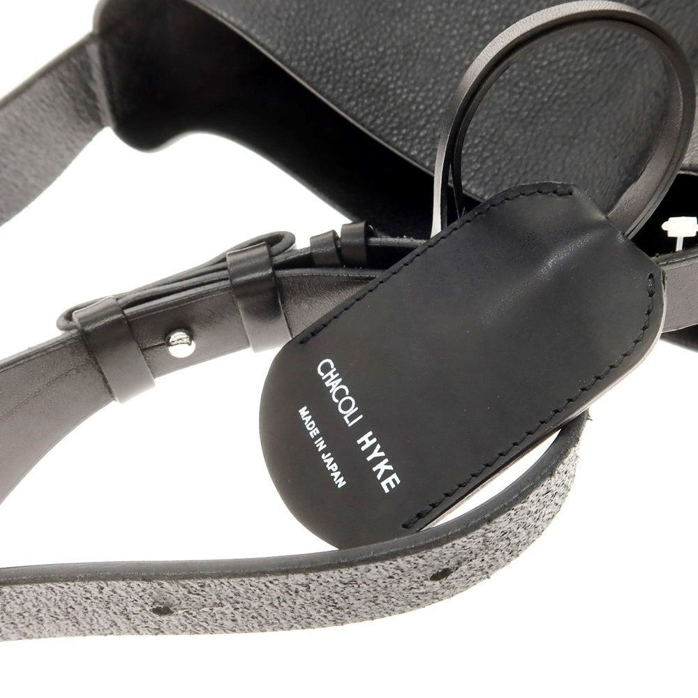 【中古】ハイク HYKE × CHACOLI レザー ショルダーバッグ ブラック【 状態ランクB 】【 メンズ 】