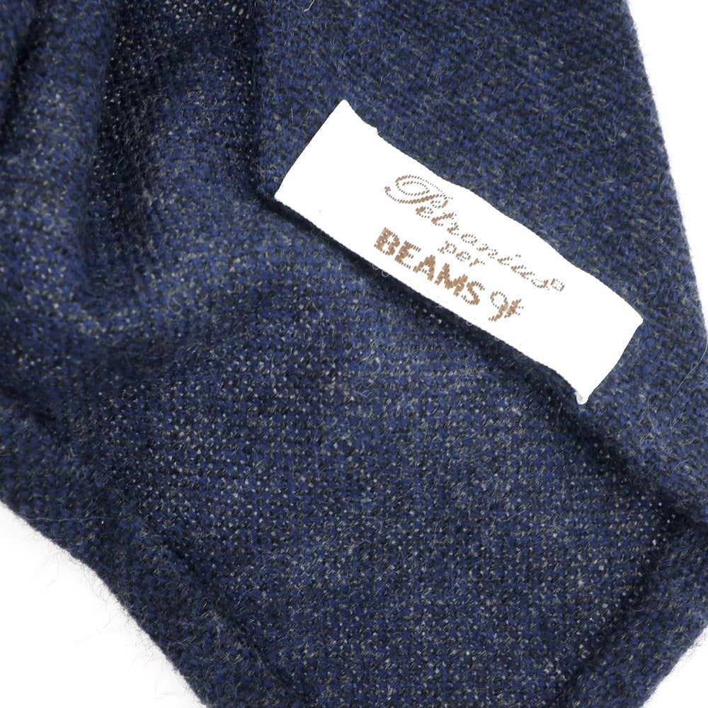 【中古】ペトロニウス PETRONIUS BEAMS F別注 スフォデラータ カシミヤ 無地ネクタイ ネイビー【NVY】【A/W】【状態ランクB】【メンズ】