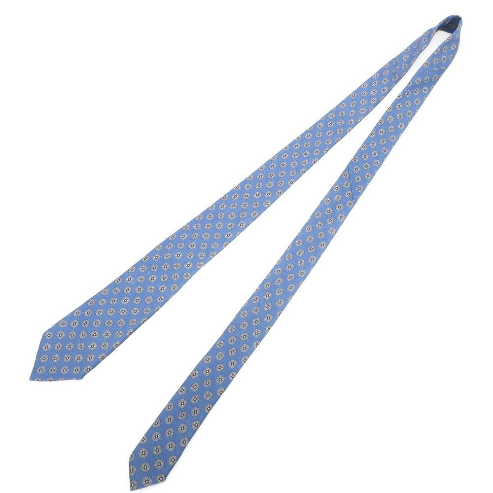 【SALE30%OFF/返品不可】【中古】フランコミヌッチ franco minucci ウール プリント 小紋柄ネクタイ ブルーxグレー【BLU】【A/W】【状態ランクB】【メンズ】