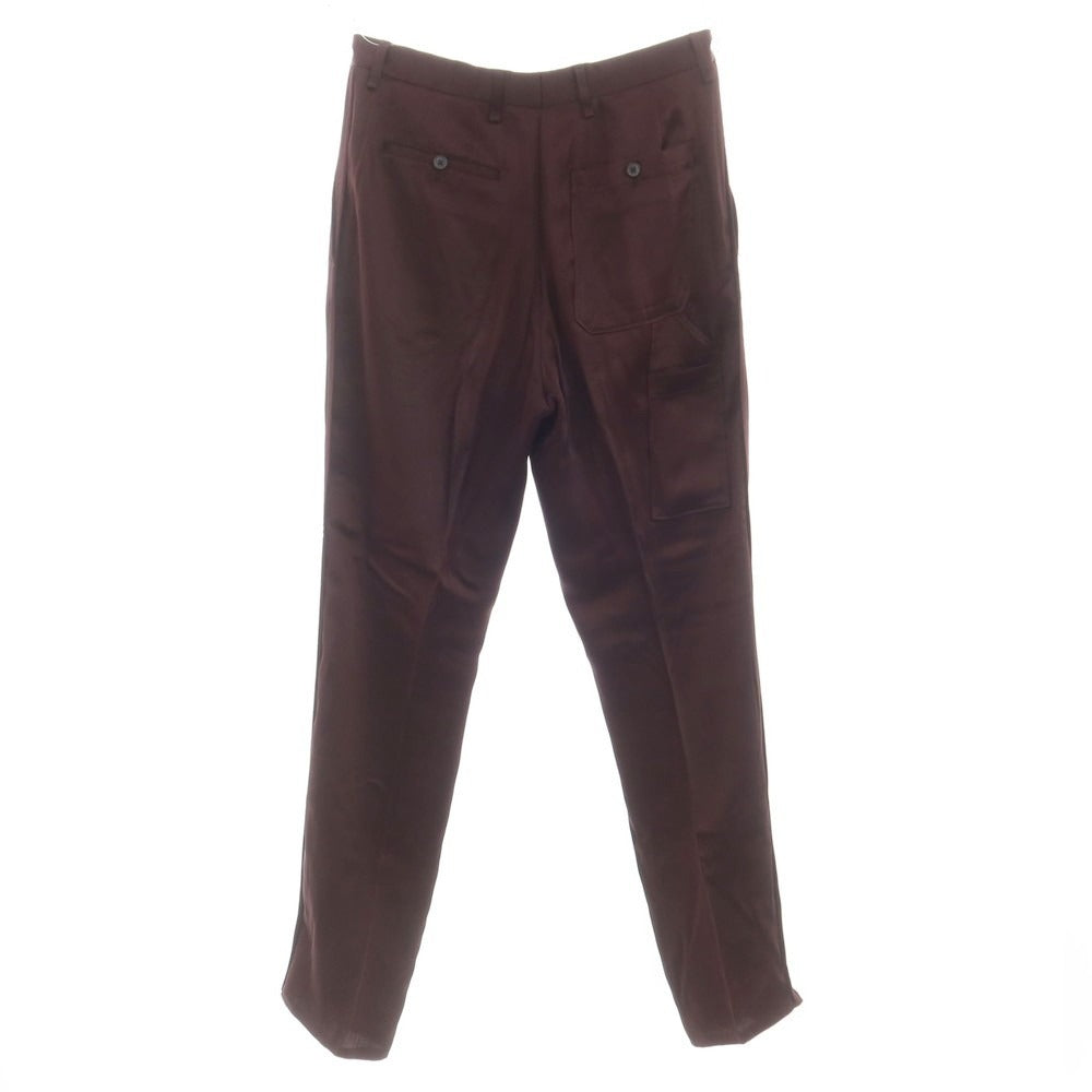【中古】ランバン LANVIN アセテートレーヨン カジュアルスラックスパンツ ワインレッド【 46 】【 状態ランクC 】【 メンズ 】