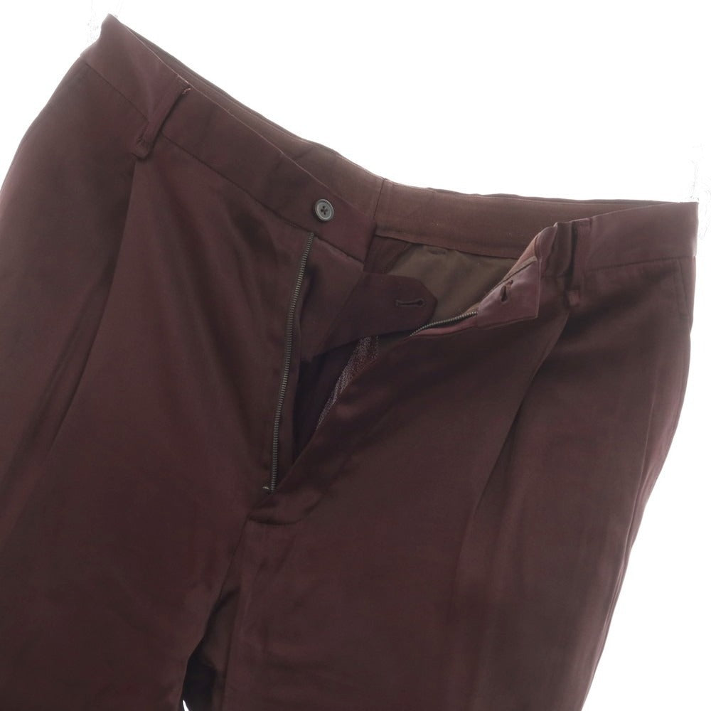 【中古】ランバン LANVIN アセテートレーヨン カジュアルスラックスパンツ ワインレッド【 46 】【 状態ランクC 】【 メンズ 】