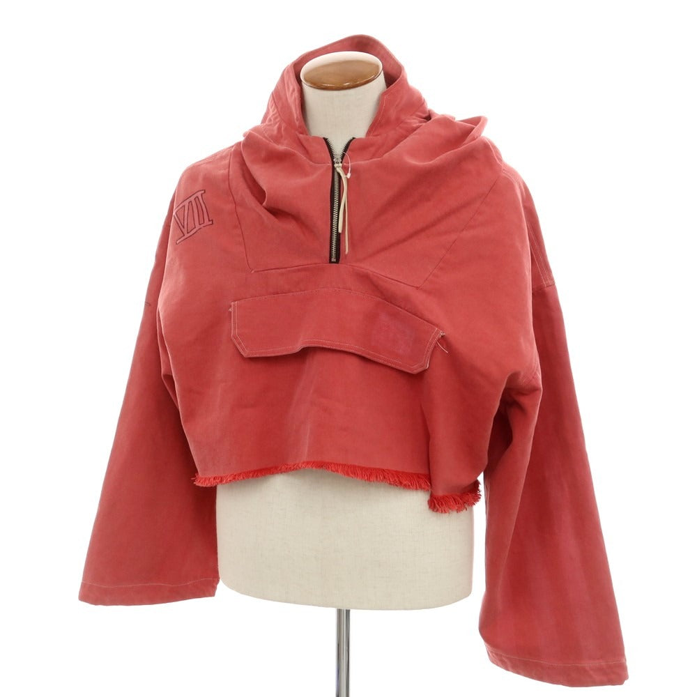 【中古】トキオ tokio コットン ハーフジップ パーカー レッド【サイズ表記なし(F)】【RED】【S/S/A/W】【状態ランクB】【メンズ】