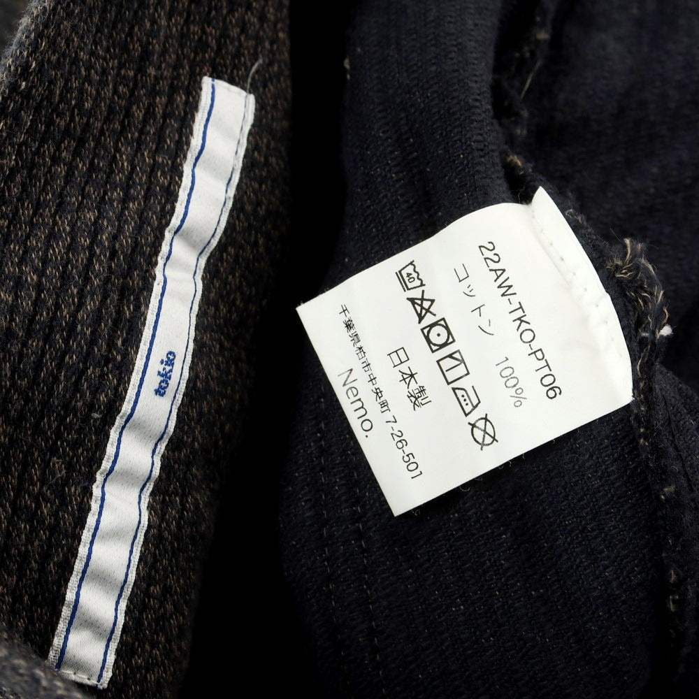 【中古】トキオ tokio コットン パンツ ボトムス ネイビーグレー系xアッシュブラウン【サイズ表記なし(M位)】【GRY】【A/W】【状態ランクB】【メンズ】