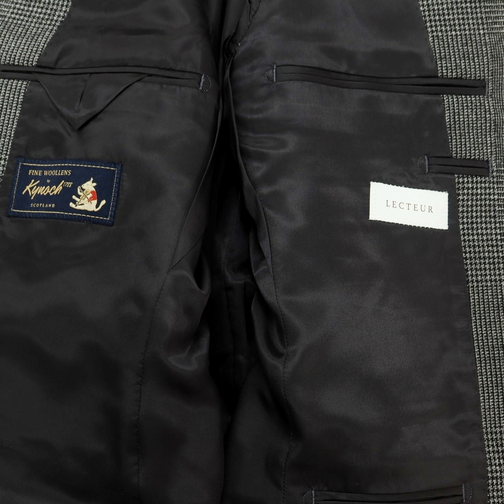 【中古】レクトゥール LECTEUR ウール チェック 3つボタンスーツ グレーxブラック【 表記なし(M位) 】【 状態ランクB 】【 メンズ 】