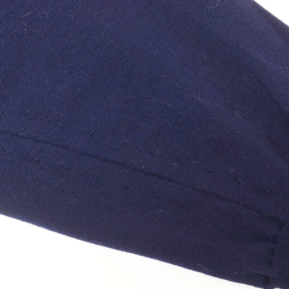 【中古】スヴェーヴォ SVEVO ハイゲージ SUPERFINE MERINOS 160’s ウール クルーネック プルオーバーニット ネイビー【 S/48 】【 状態ランクB 】【 メンズ 】
