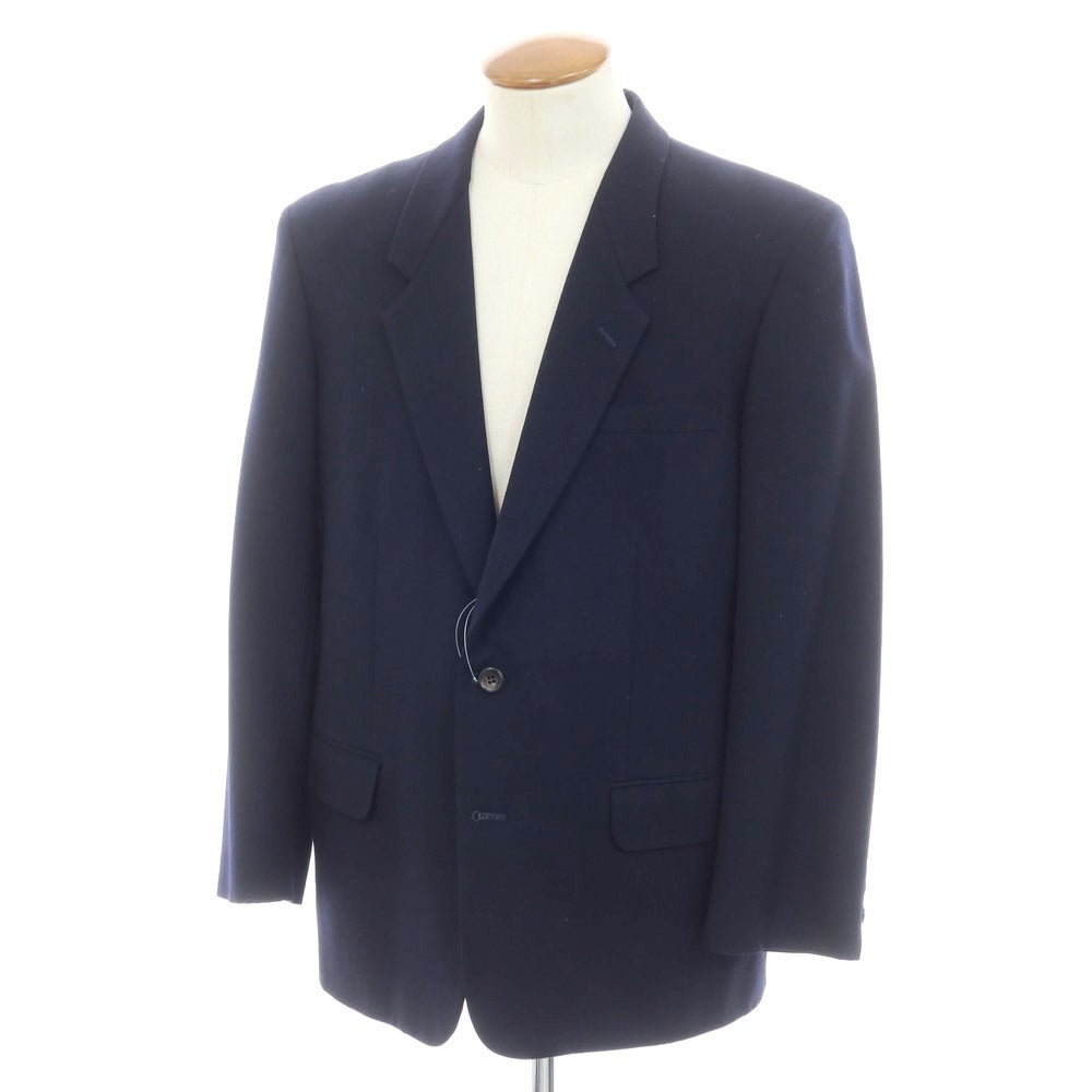 【中古】コムサデモードメン COMME CA DU MODE MEN ウール 2つボタン テーラードジャケット ダークネイビー【 表記なし(L位) 】【 状態ランクB 】【 メンズ 】