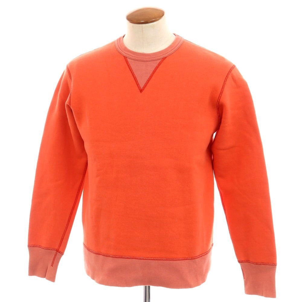 【中古】バーンズアウトフィッターズ BARNS OUTFITTERS コットン クルーネック スウェット オレンジ【サイズ1(38-40)】【ORG】【A/W】【状態ランクC】【メンズ】
