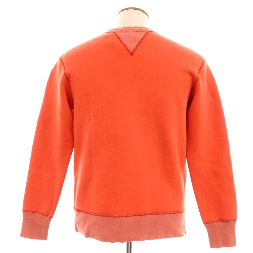 【中古】バーンズアウトフィッターズ BARNS OUTFITTERS コットン クルーネック スウェット オレンジ【サイズ1(38-40)】【ORG】【A/W】【状態ランクC】【メンズ】