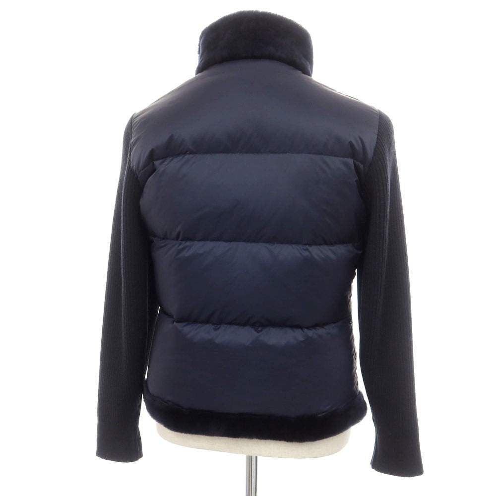 【中古】エンメティ EMMETI DARWIN ムートン ナイロン ダウンジャケット ネイビー【 48 】【 状態ランクB 】【 メンズ 】