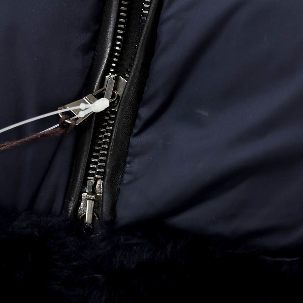 【中古】エンメティ EMMETI DARWIN ムートン ナイロン ダウンジャケット ネイビー【 48 】【 状態ランクB 】【 メンズ 】