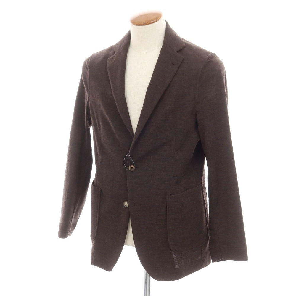 【中古】バグッタ Bagutta ハイゲージウール ジャージージャケット ブラウン【 48 】【 状態ランクB 】【 メンズ 】