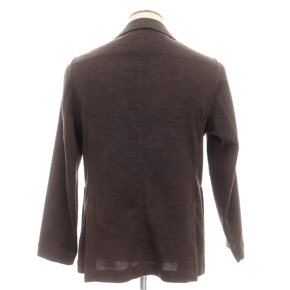 【中古】バグッタ Bagutta ハイゲージウール ジャージージャケット ブラウン【 48 】【 状態ランクB 】【 メンズ 】