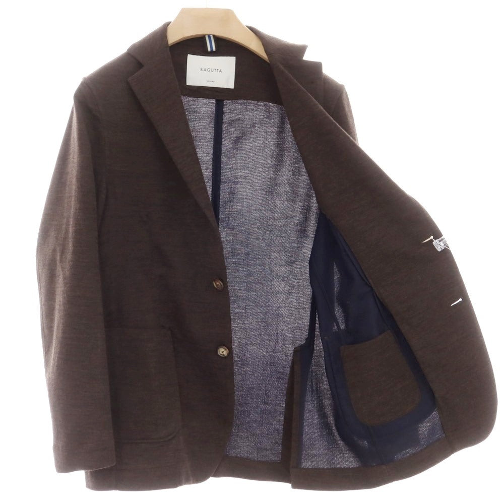 【中古】バグッタ Bagutta ハイゲージウール ジャージージャケット ブラウン【 48 】【 状態ランクB 】【 メンズ 】