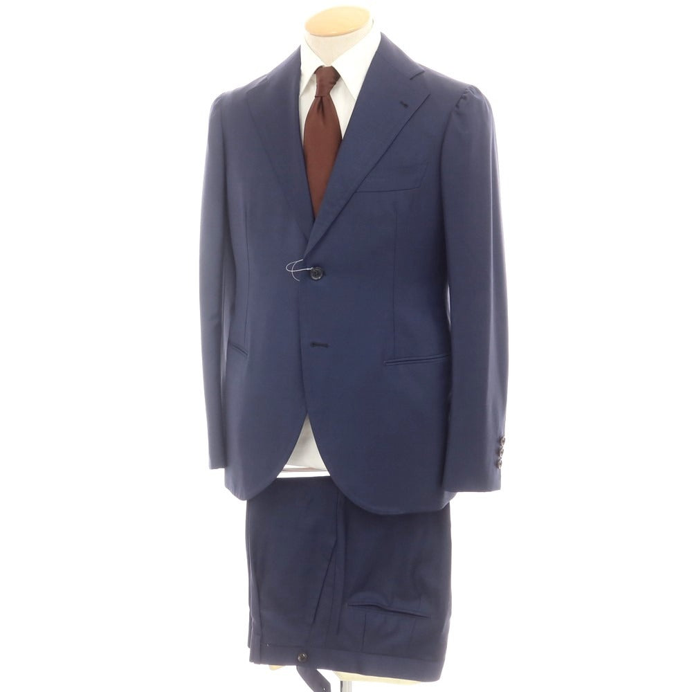 【中古】シャロン Sharon ウール ハンドメイド 2つボタンスーツ ネイビー【 表記なし(XS位) 】【 状態ランクB 】【 メンズ 】