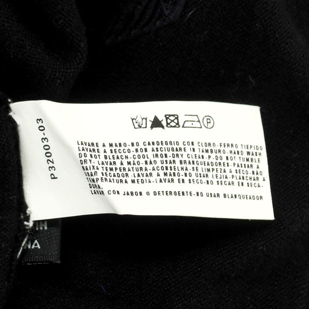 【中古】エンポリオ アルマーニ EMPORIO ARMANI ハイゲージ シルクウール Vネック プルオーバーニット ブラック【 52 】【 状態ランクC 】【 メンズ 】