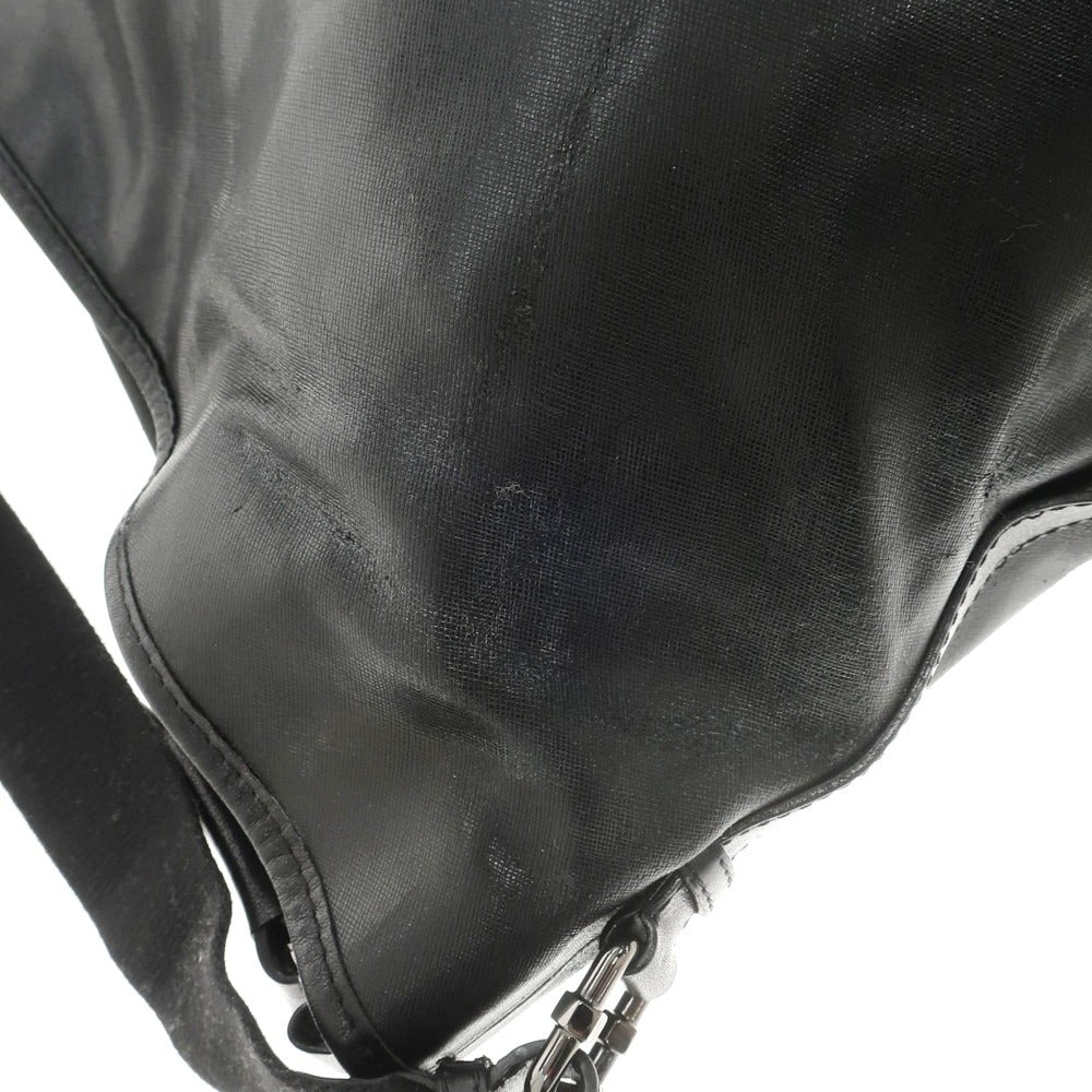 【中古】フルラ Furla レザー 2WAY ショルダーバッグ ブラック【 状態ランクD 】【 メンズ 】