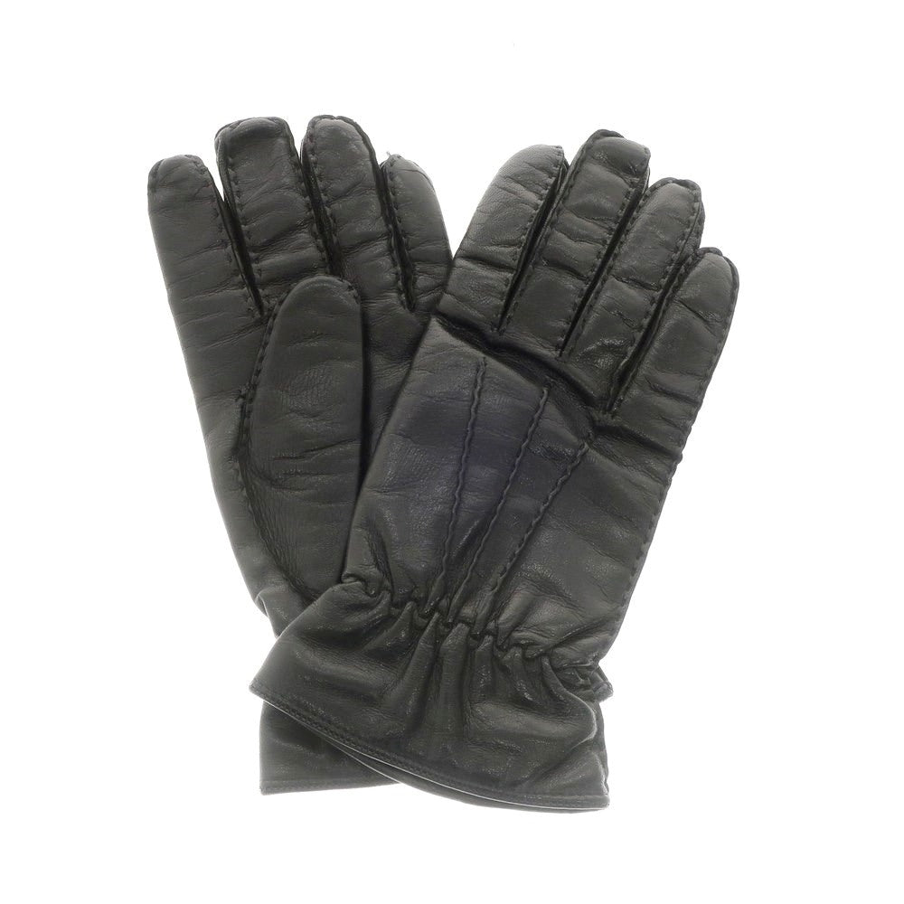 【中古】メローラ MEROLA レザー カシミヤライニング 手袋 グローブ ブラック【 7 1/2 】【 状態ランクB 】【 メンズ 】