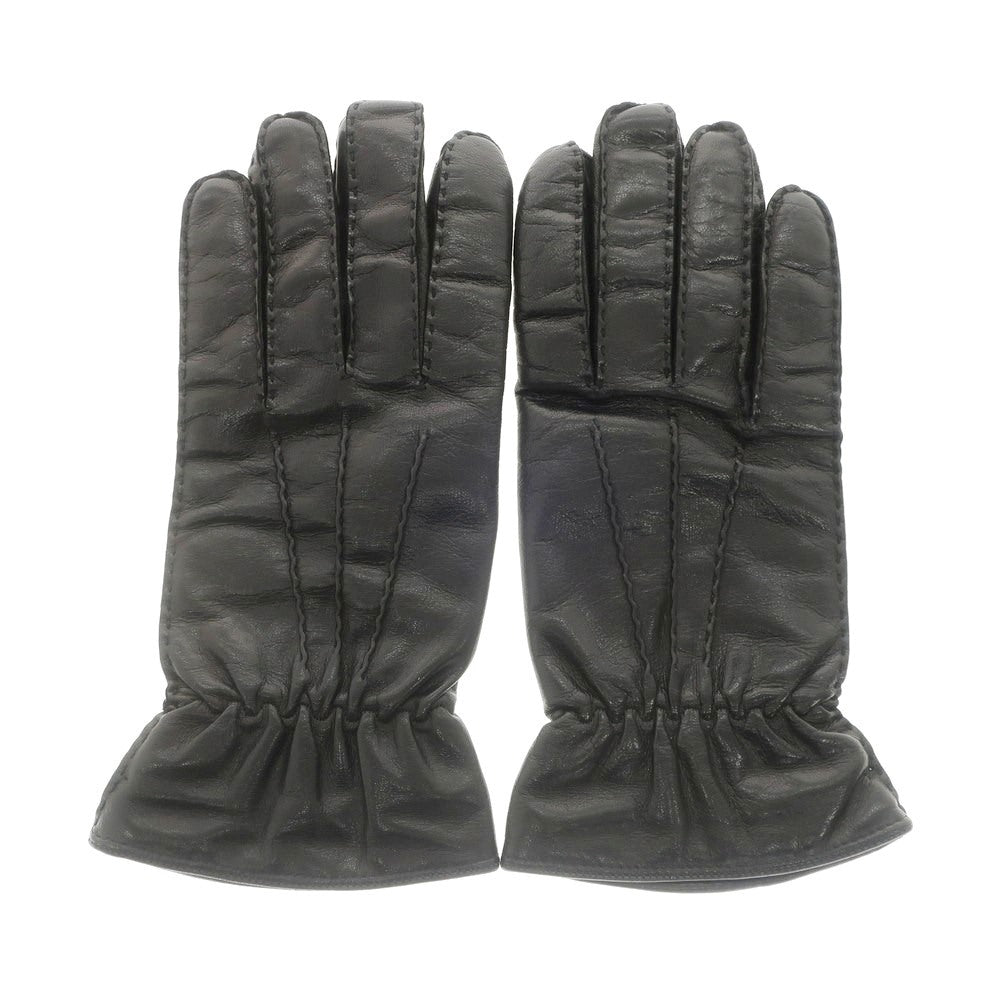 【中古】メローラ MEROLA レザー カシミヤライニング 手袋 グローブ ブラック【 7 1/2 】【 状態ランクB 】【 メンズ 】