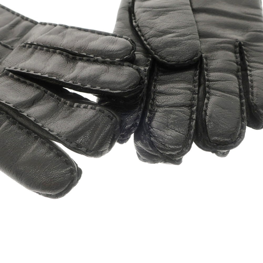 【中古】メローラ MEROLA レザー カシミヤライニング 手袋 グローブ ブラック【 7 1/2 】【 状態ランクB 】【 メンズ 】