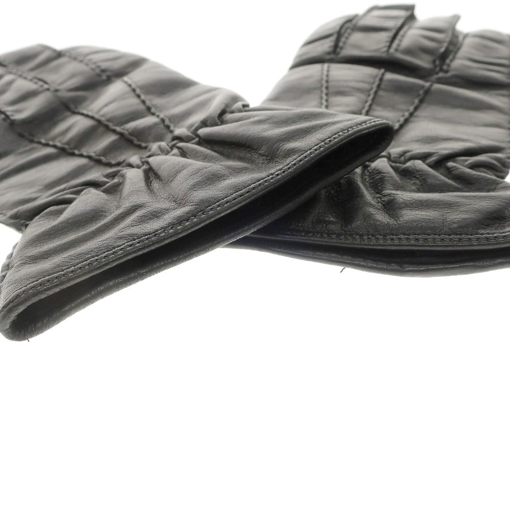 【中古】メローラ MEROLA レザー カシミヤライニング 手袋 グローブ ブラック【 7 1/2 】【 状態ランクB 】【 メンズ 】