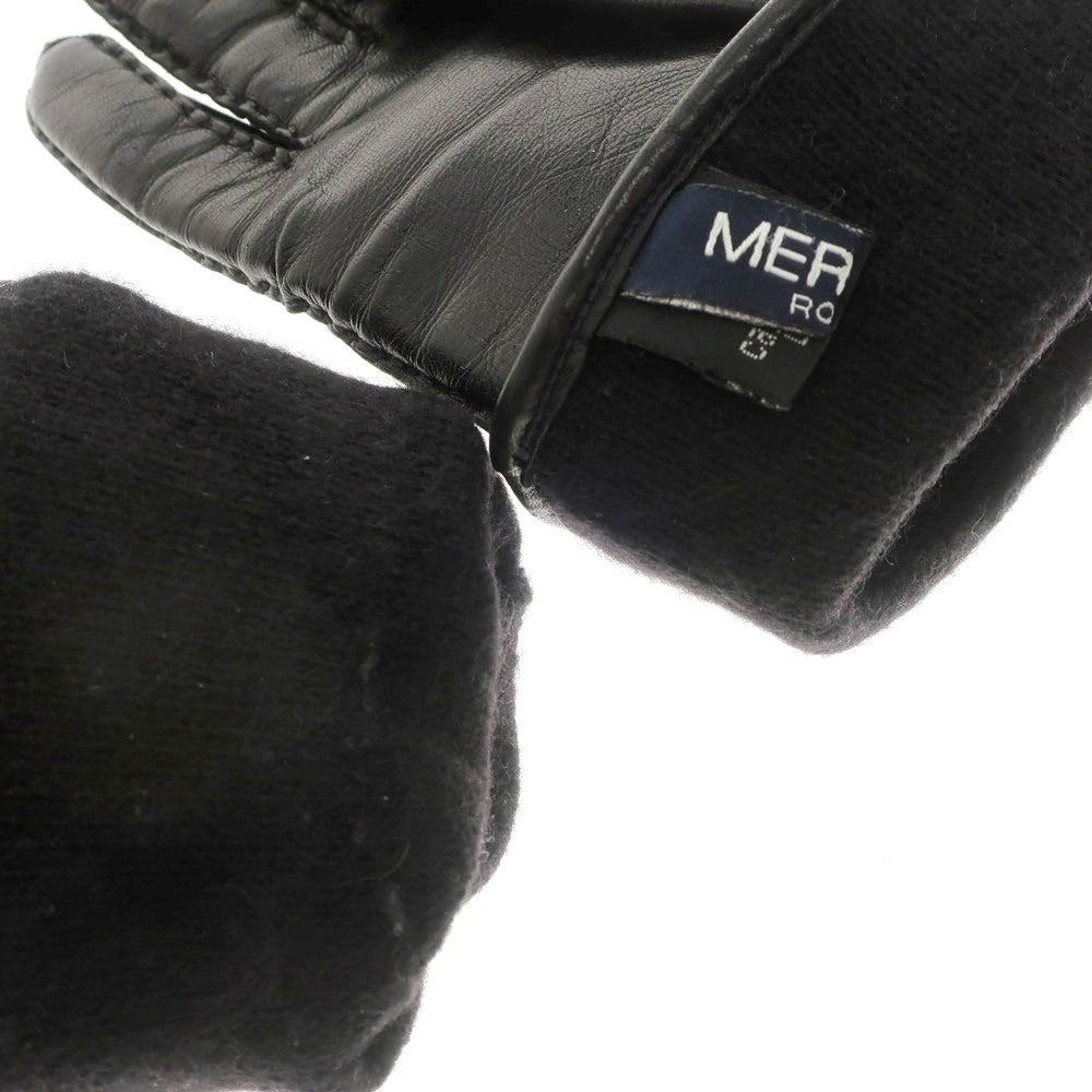 【中古】メローラ MEROLA レザー カシミヤライニング 手袋 グローブ ブラック【 7 1/2 】【 状態ランクB 】【 メンズ 】