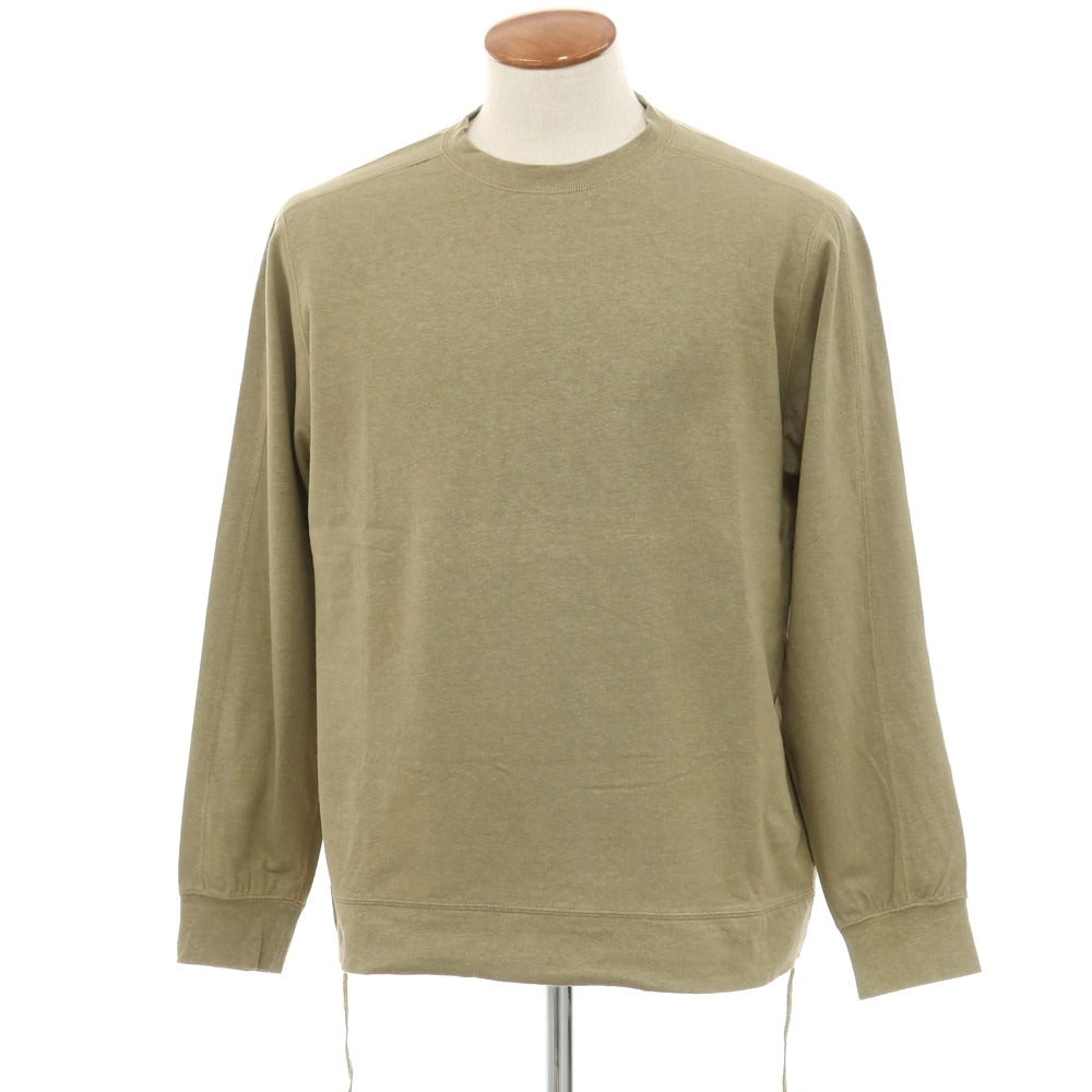 【中古】ビームスプラス BEAMS PLUS ストレッチ ヘンプコットン クルーネック 長袖Tシャツ ライトオリーブ【 M 】【 状態ランクB 】【 メンズ 】