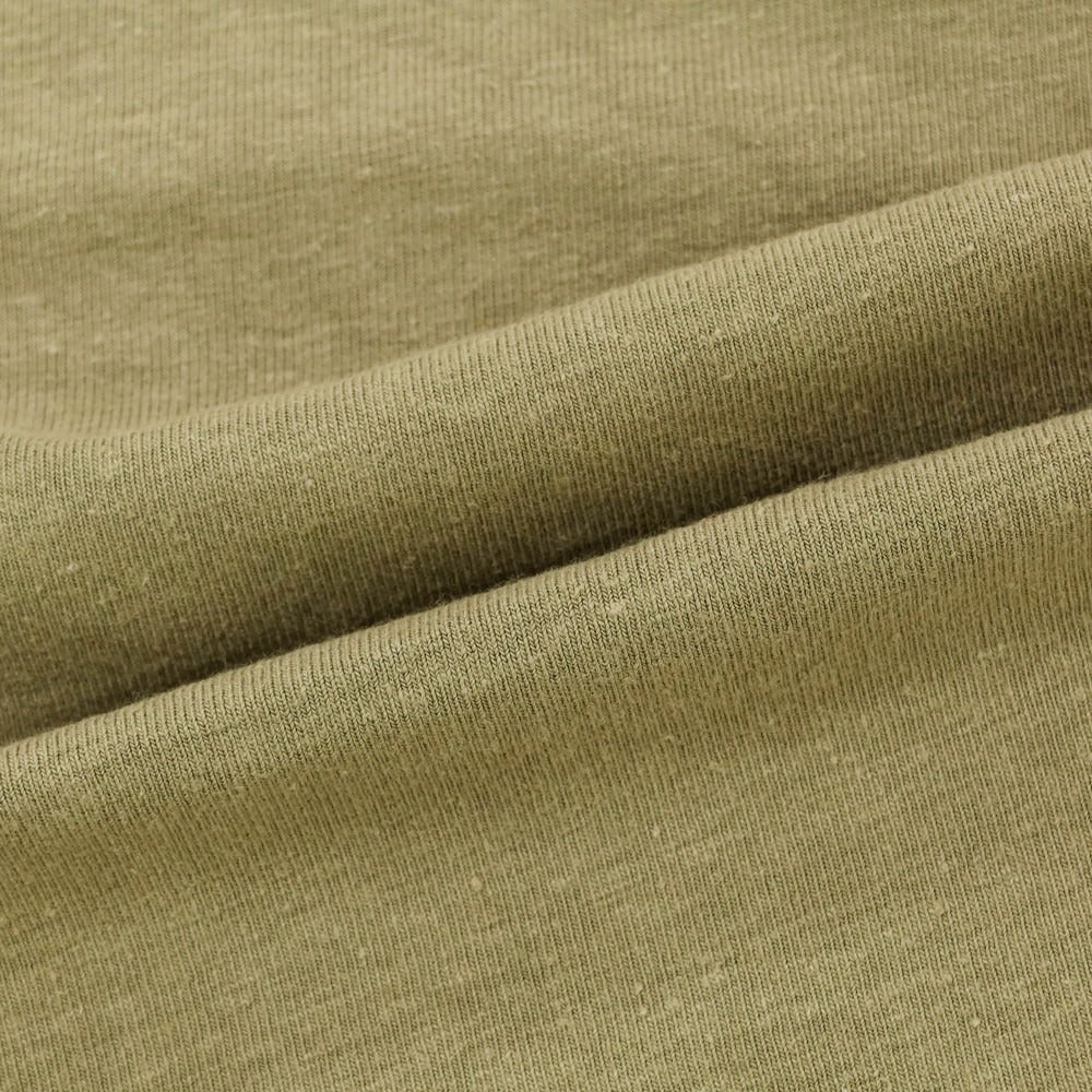 【中古】ビームスプラス BEAMS PLUS ストレッチ ヘンプコットン クルーネック 長袖Tシャツ ライトオリーブ【 M 】【 状態ランクB 】【 メンズ 】