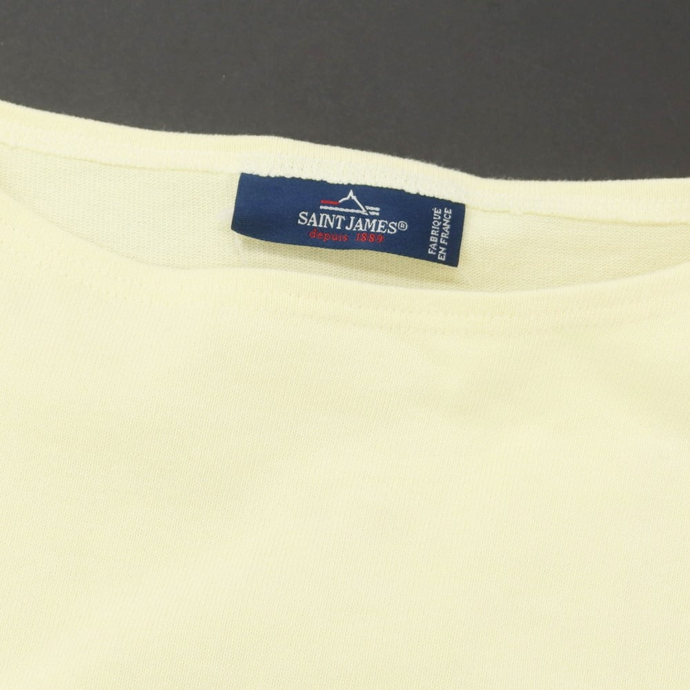 【中古】セントジェームス SAINT JAMES コットン ボートネック バスクシャツ 長袖Tシャツ ライトイエロー【 46 】【 状態ランクB 】【 メンズ 】