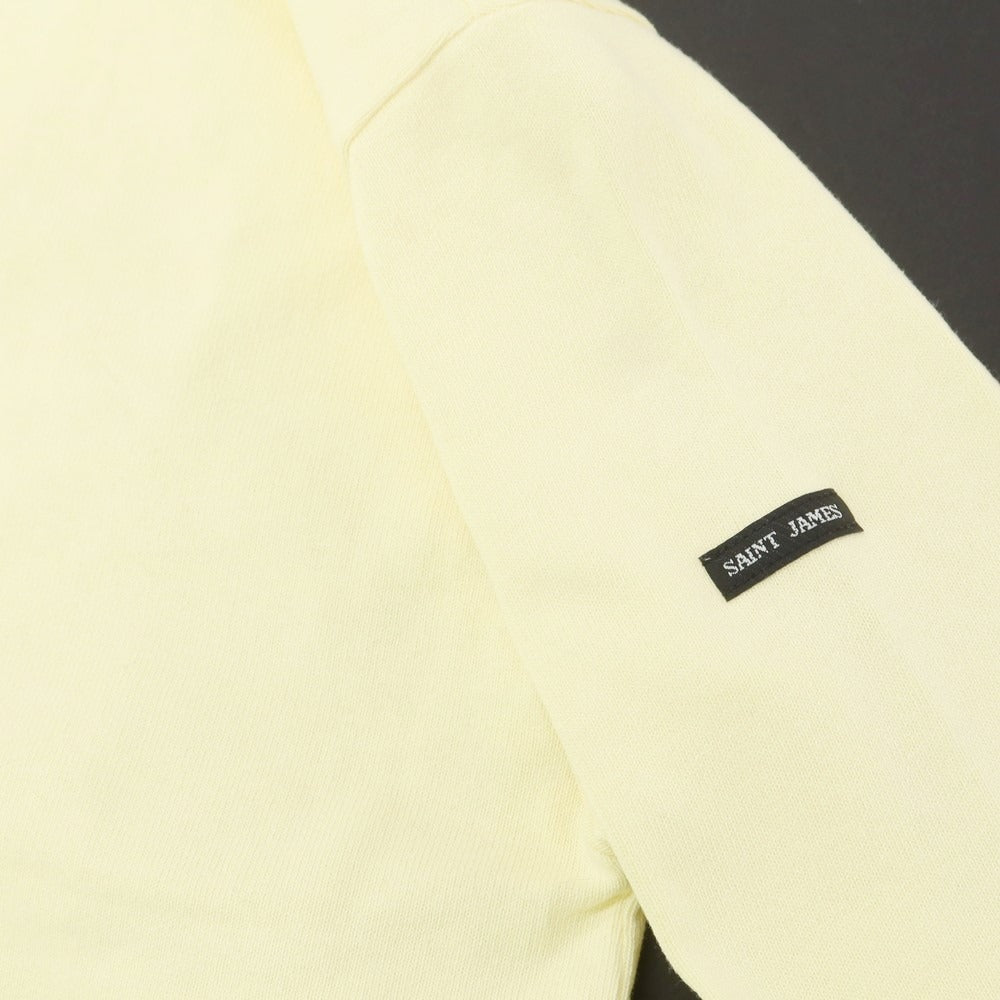 【中古】セントジェームス SAINT JAMES コットン ボートネック バスクシャツ 長袖Tシャツ ライトイエロー【 46 】【 状態ランクB 】【 メンズ 】