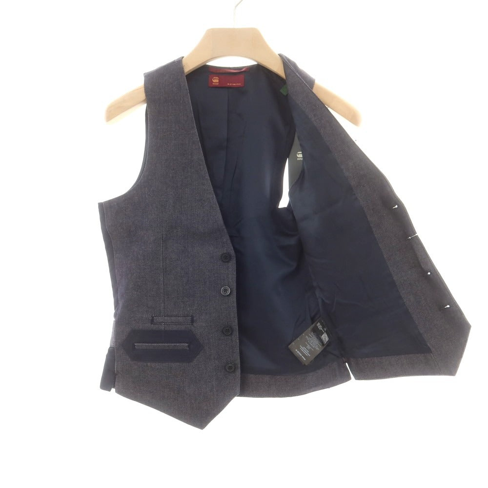 【中古】ジースターロウ G-STAR RAW デニム カジュアル系ジレ ベスト ネイビー【 XXS 】【 状態ランクA 】【 メンズ 】