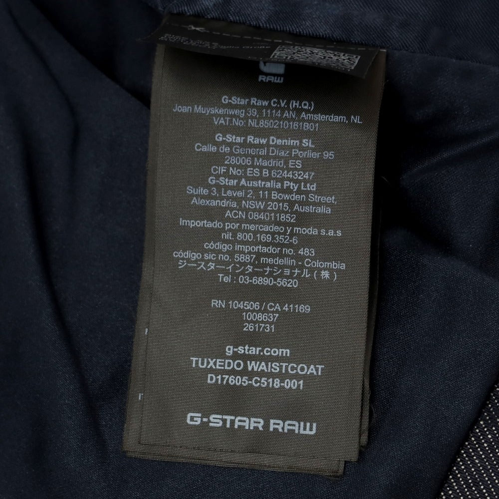 【中古】ジースターロウ G-STAR RAW デニム カジュアル系ジレ ベスト ネイビー【 XXS 】【 状態ランクA 】【 メンズ 】