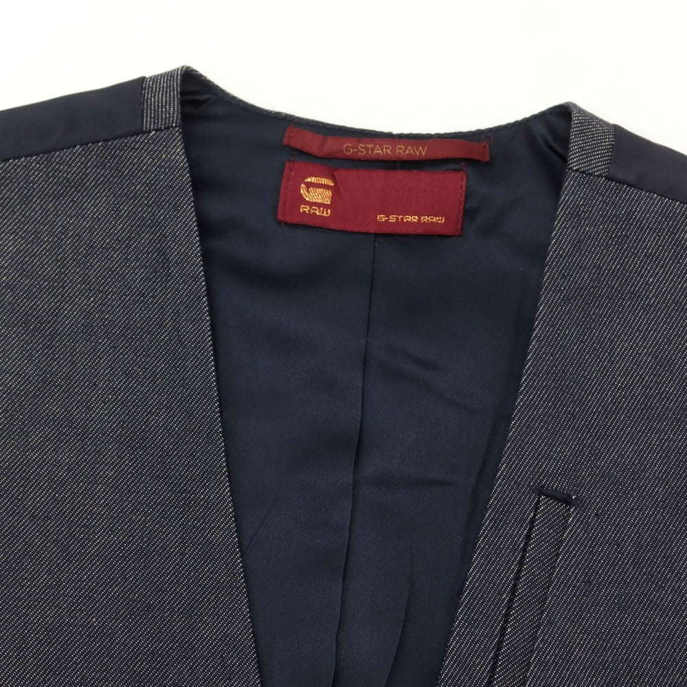【中古】ジースターロウ G-STAR RAW デニム カジュアル系ジレ ベスト ネイビー【 XXS 】【 状態ランクA 】【 メンズ 】