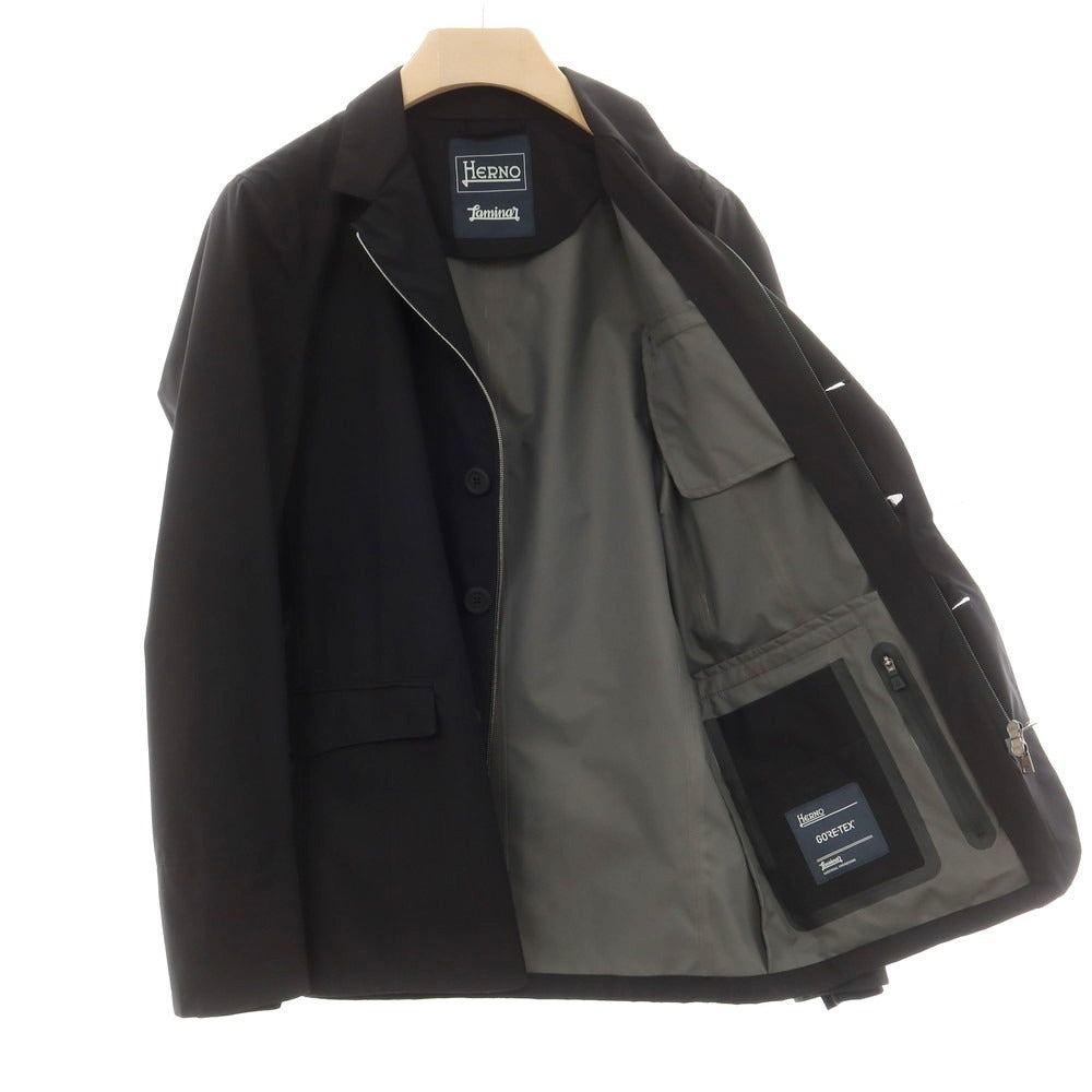 【中古】ヘルノ Herno Laminor GORE-TEX カジュアルジャケット ブラック【 46 】【 状態ランクB 】【 メンズ 】