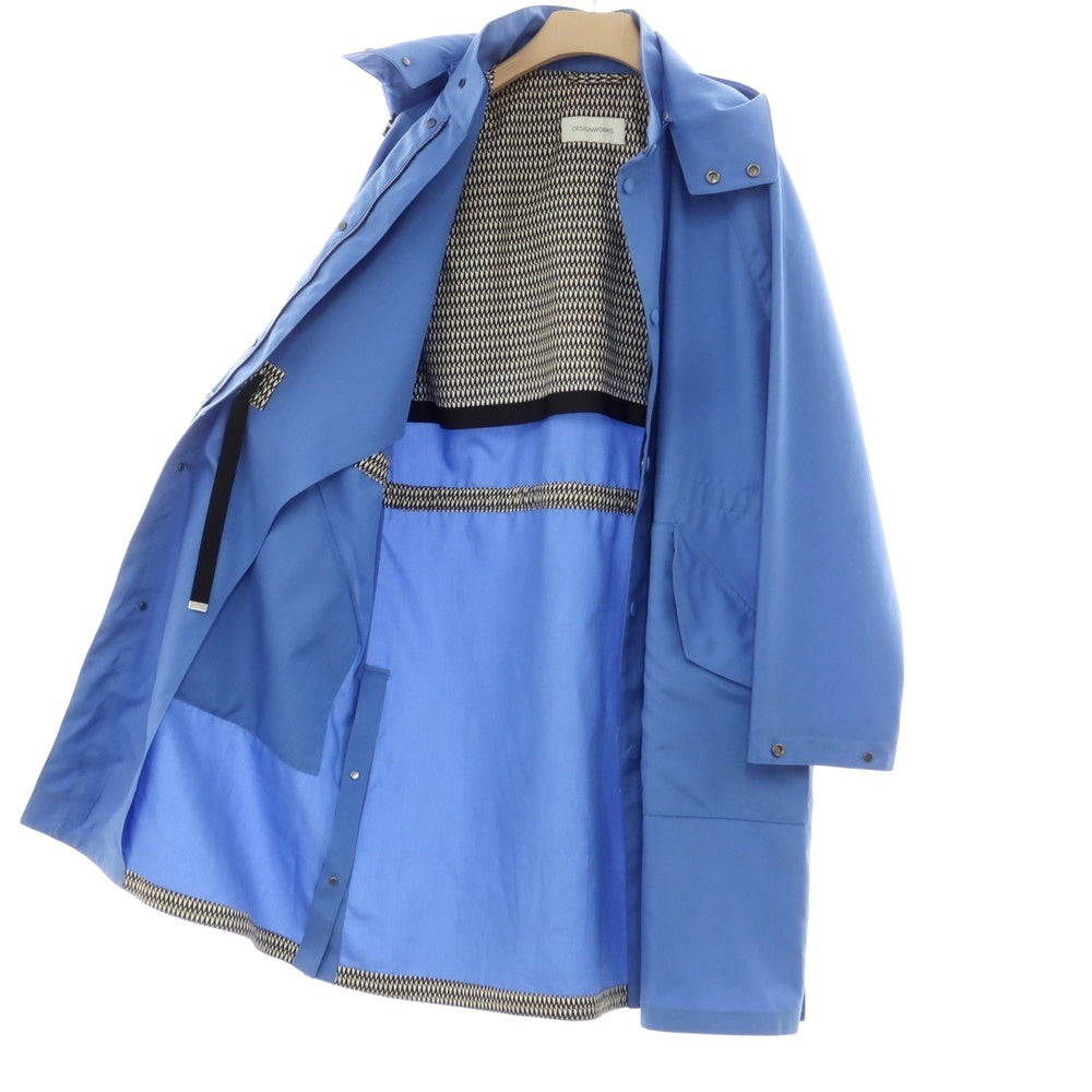【中古】デザインワークス DESIGNWORKS ポリエステル フーデッドコート ブルー【 46 】【 状態ランクC 】【 メンズ 】