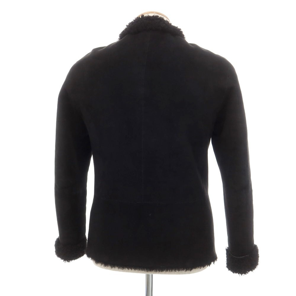 【中古】デザインワークス DESIGNWORKS ムートン レザーブルゾン ブラック【 S 】【 状態ランクB 】【 メンズ 】