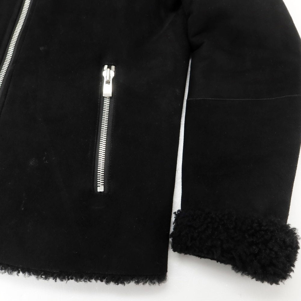 【中古】デザインワークス DESIGNWORKS ムートン レザーブルゾン ブラック【 S 】【 状態ランクB 】【 メンズ 】