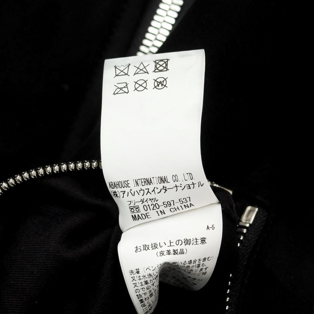 【中古】デザインワークス DESIGNWORKS ムートン レザーブルゾン ブラック【 S 】【 状態ランクB 】【 メンズ 】