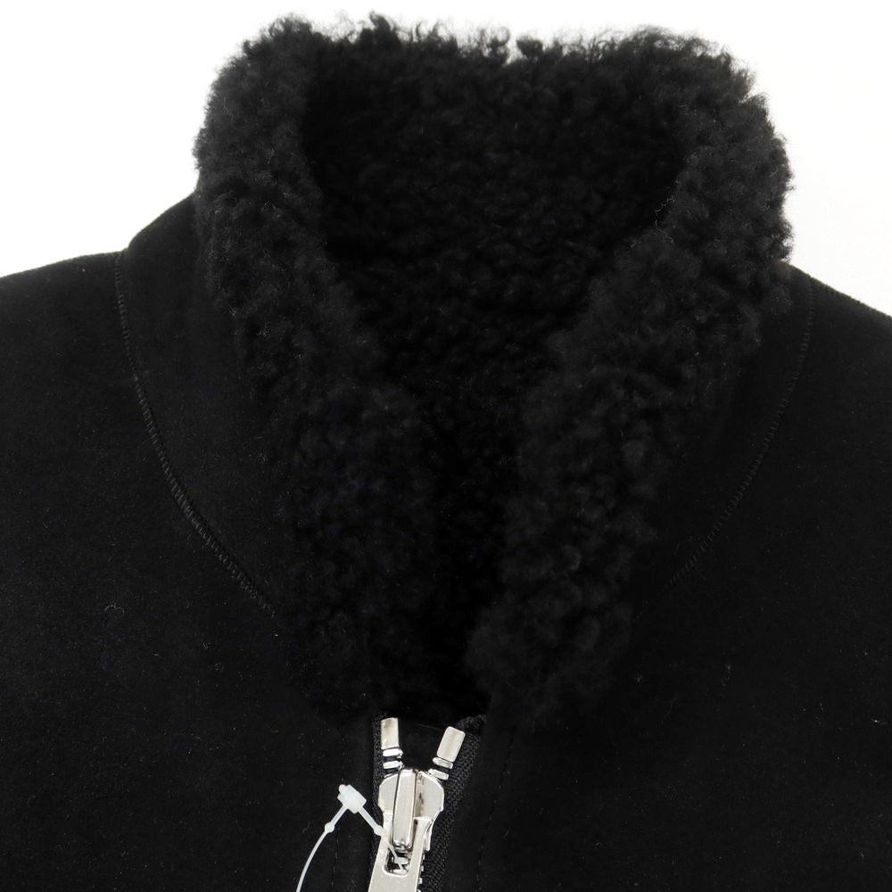 【中古】デザインワークス DESIGNWORKS ムートン レザーブルゾン ブラック【 S 】【 状態ランクB 】【 メンズ 】