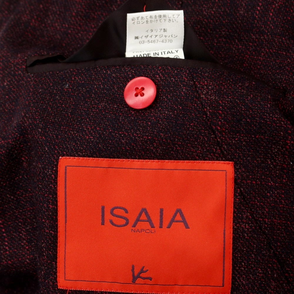 【中古】イザイア ISAIA SAILOR ウールシルクカシミヤ テーラードジャケット ボルドー【 44 】【 状態ランクA 】【 メンズ 】