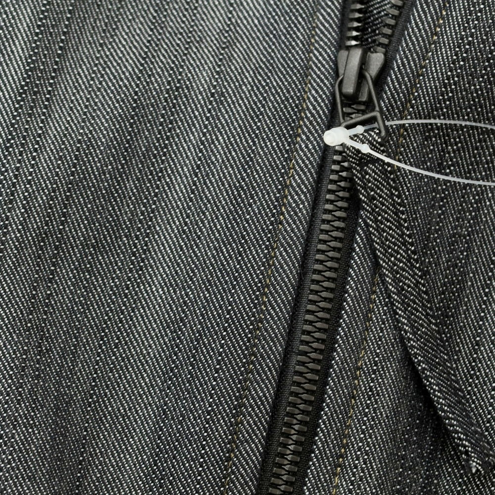 【中古】アイム メン IM MEN ポリエステル プリーツ加工 ジップアップ デニムジャケット グレー【 表記なし(L位) 】【 状態ランクA 】【 メンズ 】