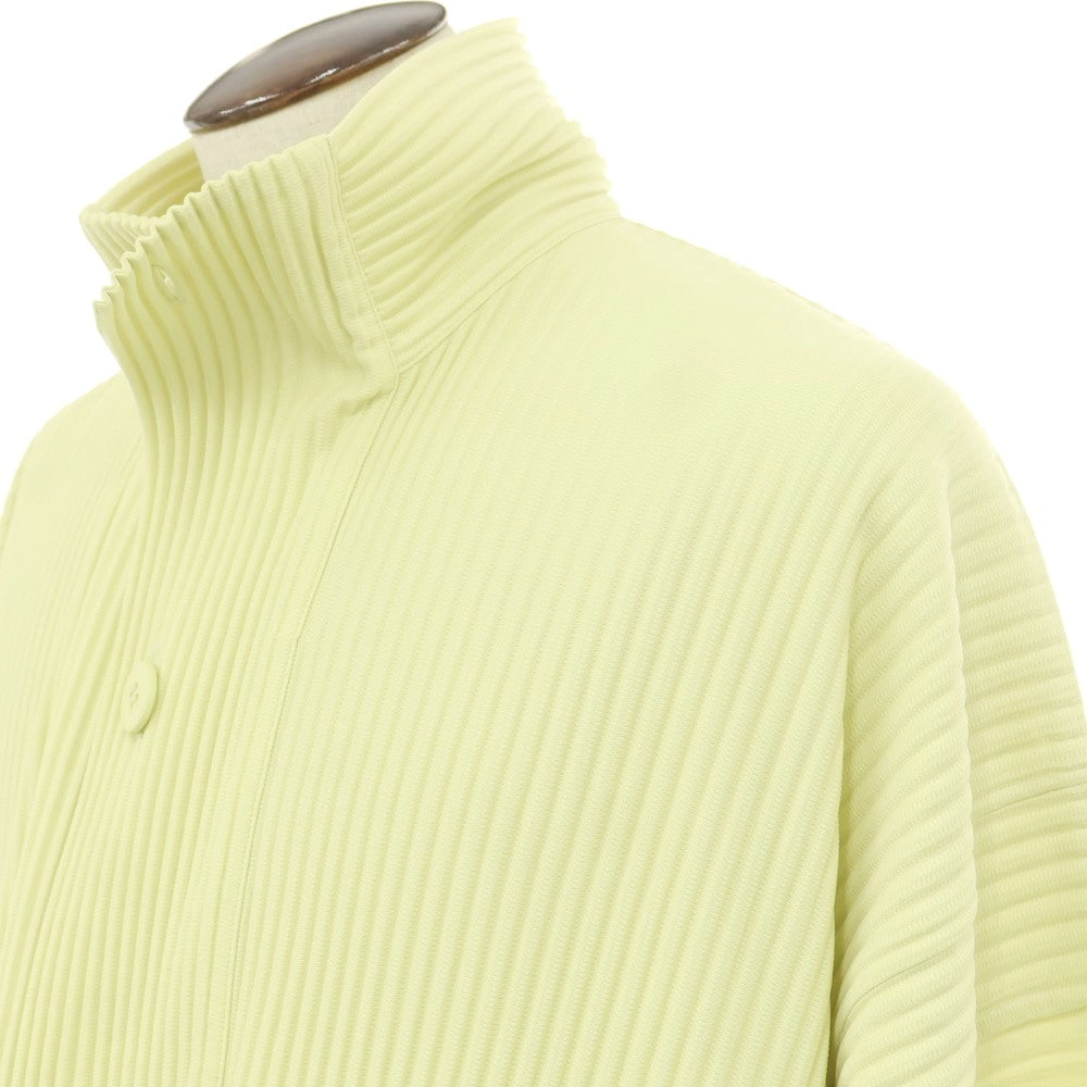 【中古】オム プリッセ イッセイミヤケ HOMME PLISSE ISSEY MIYAKE 2024年秋冬 ポリエステル プリーツ加工 コート ライムイエロー【 表記なし(L位) 】【 状態ランクA 】【 メンズ 】