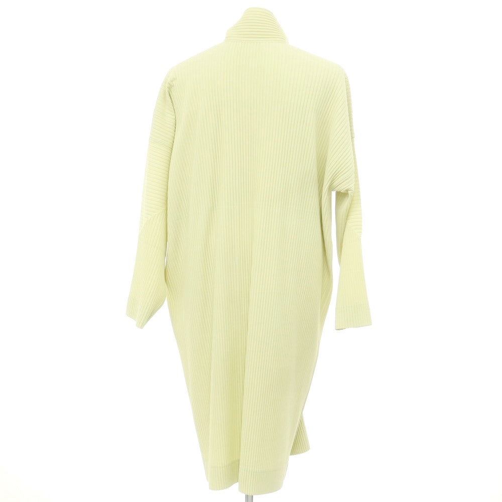 【中古】オム プリッセ イッセイミヤケ HOMME PLISSE ISSEY MIYAKE 2024年秋冬 ポリエステル プリーツ加工 コート ライムイエロー【 表記なし(L位) 】【 状態ランクA 】【 メンズ 】
