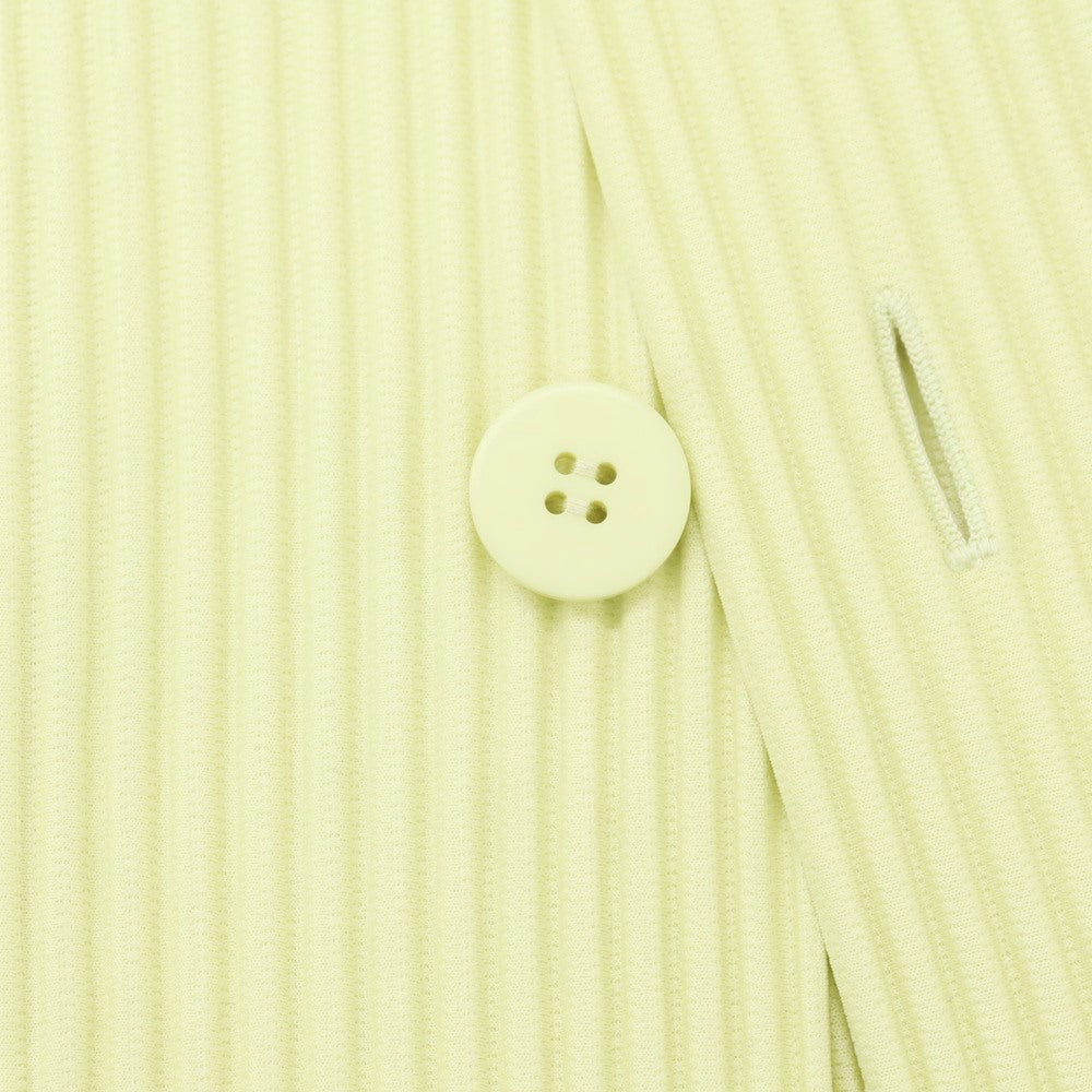 【中古】オム プリッセ イッセイミヤケ HOMME PLISSE ISSEY MIYAKE 2024年秋冬 ポリエステル プリーツ加工 コート ライムイエロー【 表記なし(L位) 】【 状態ランクA 】【 メンズ 】