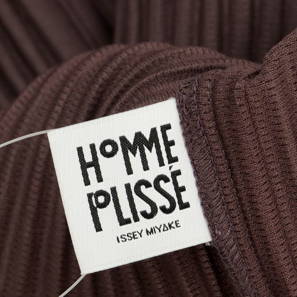 【中古】オム プリッセ イッセイミヤケ HOMME PLISSE ISSEY MIYAKE 2024年秋冬 プリーツ Vネック カットソー バイオレットグレー【 表記なし(L位) 】【 状態ランクA 】【 メンズ 】