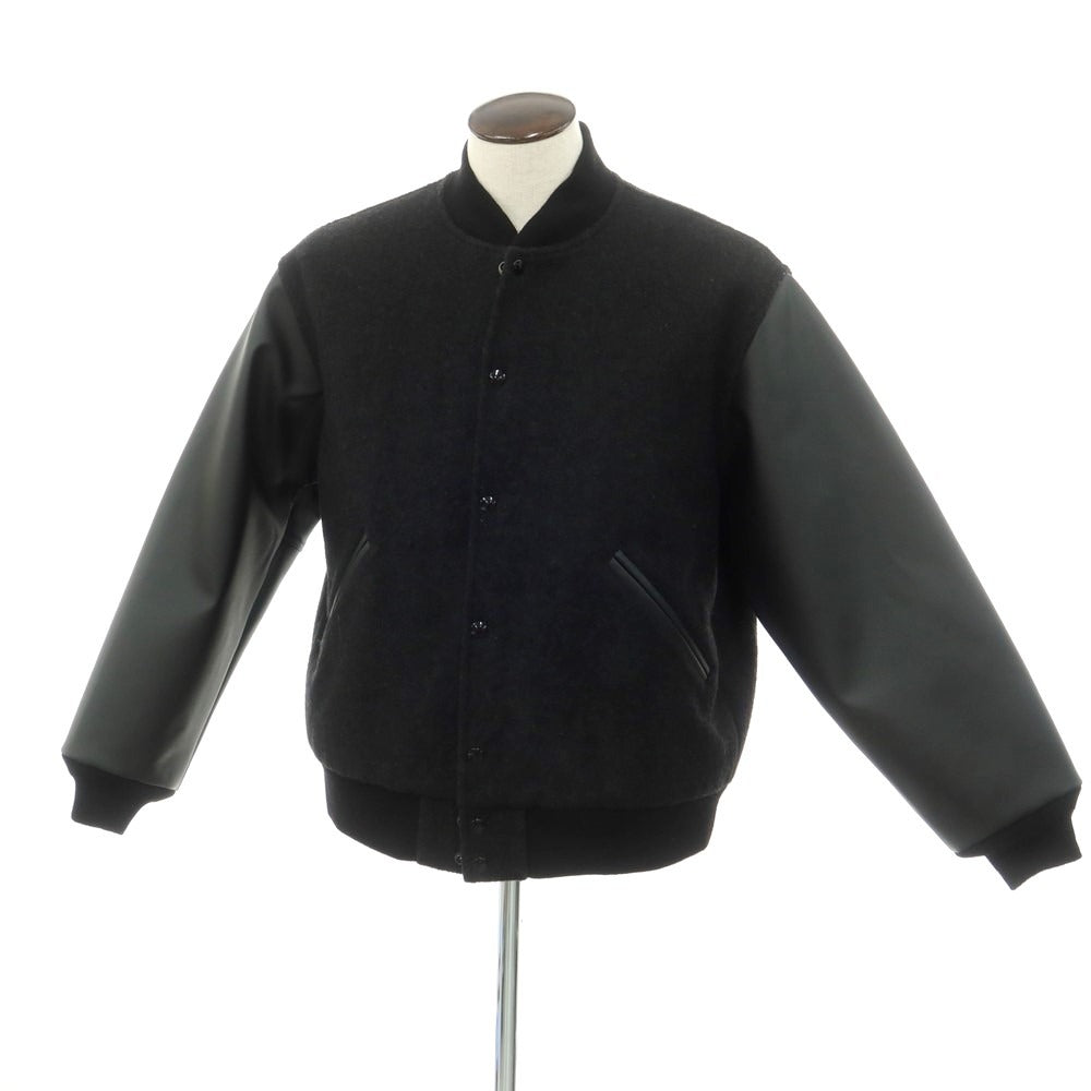 【中古】シオタ CIOTA ウール レザー スタジャン ブルゾン ブラック【 表記なし(XL位) 】【 状態ランクA 】【 メンズ 】