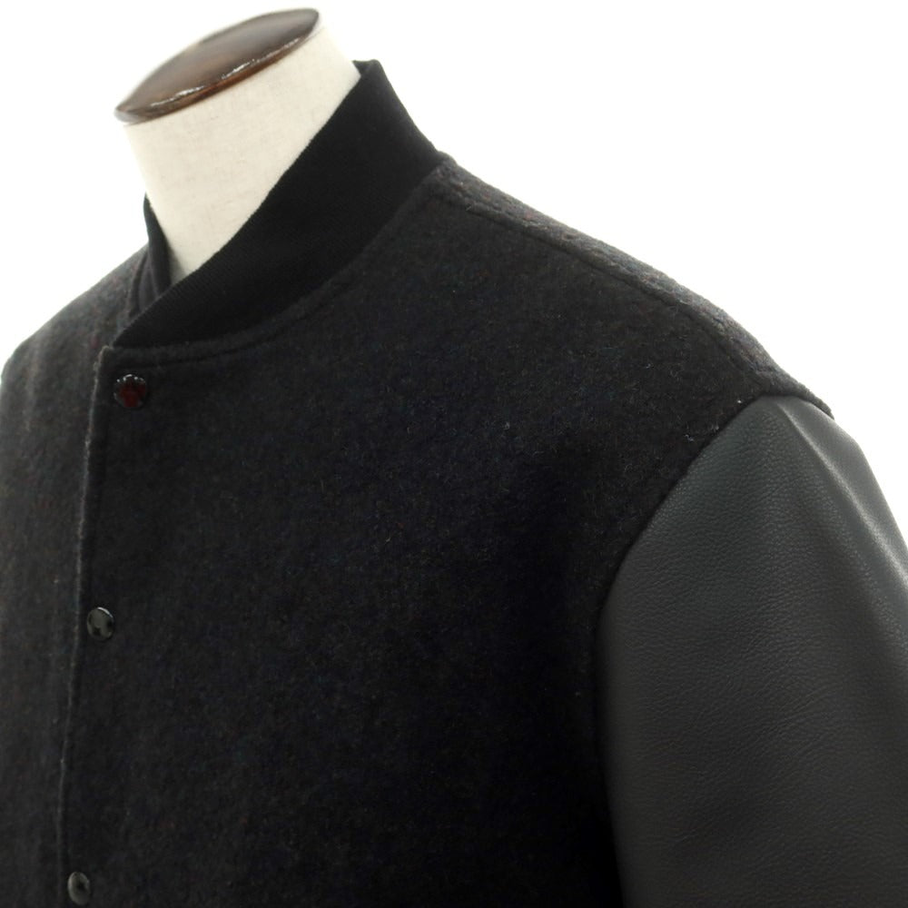 【中古】シオタ CIOTA ウール レザー スタジャン ブルゾン ブラック【 表記なし(XL位) 】【 状態ランクA 】【 メンズ 】