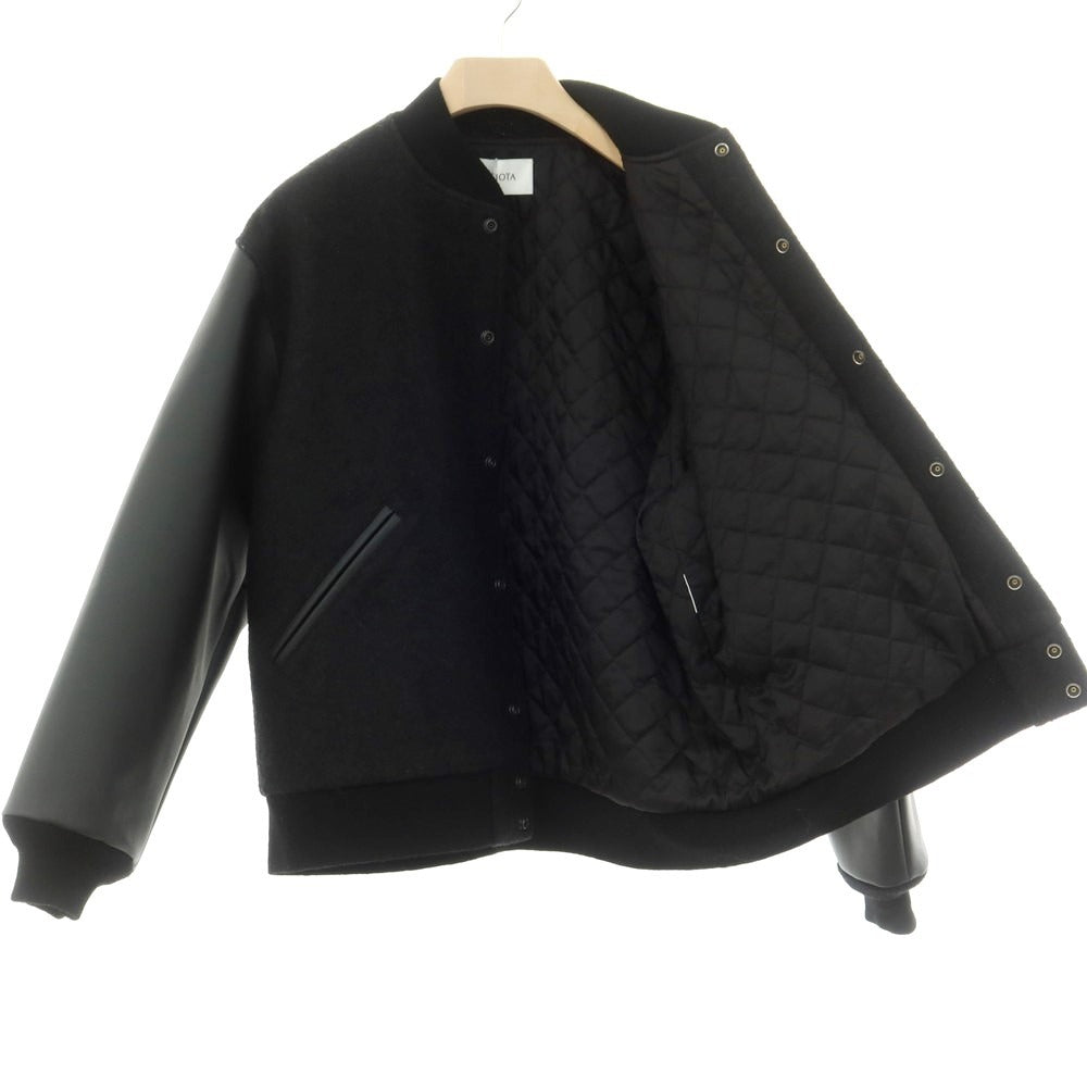 【中古】シオタ CIOTA ウール レザー スタジャン ブルゾン ブラック【 表記なし(XL位) 】【 状態ランクA 】【 メンズ 】