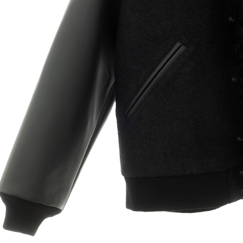 【中古】シオタ CIOTA ウール レザー スタジャン ブルゾン ブラック【 表記なし(XL位) 】【 状態ランクA 】【 メンズ 】