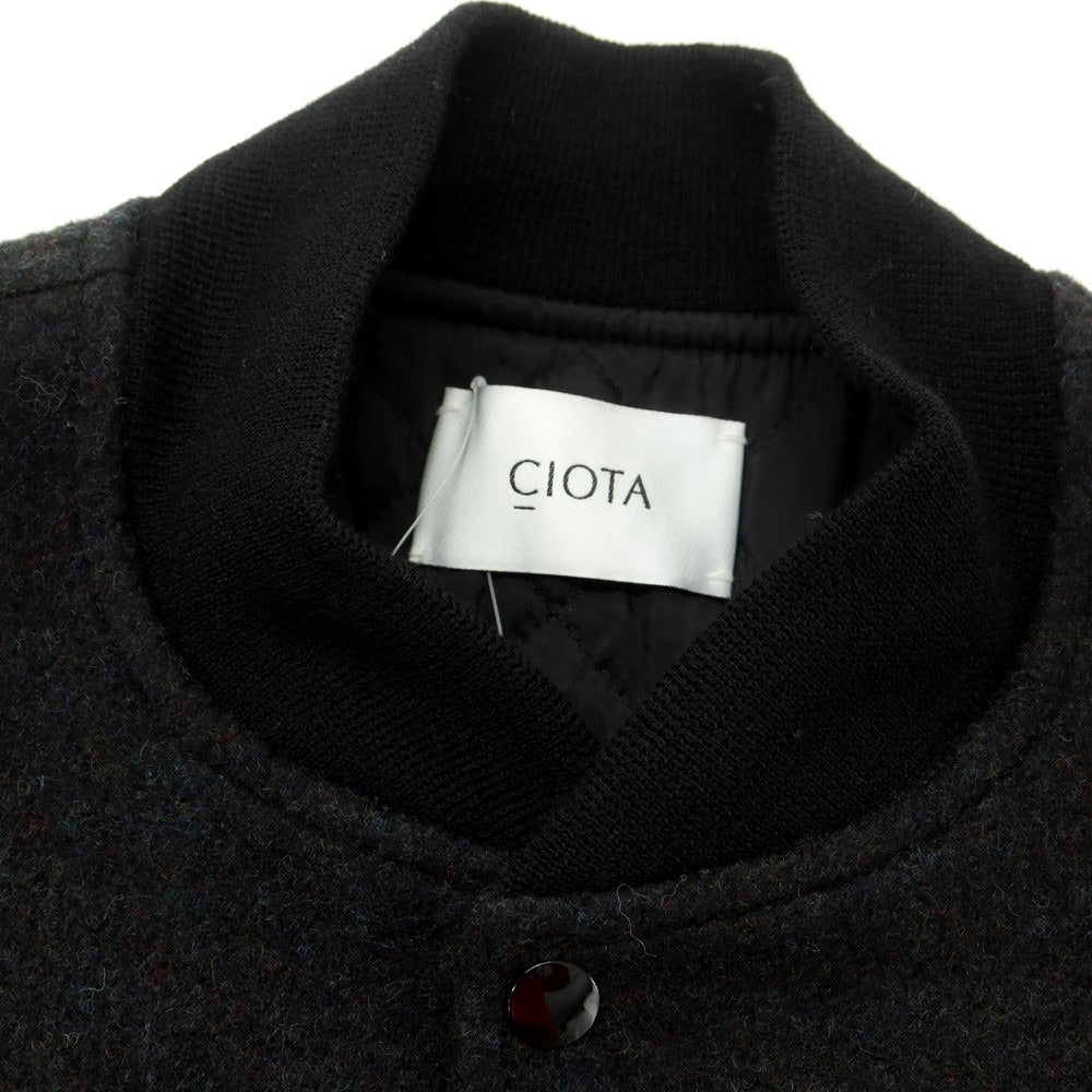 【中古】シオタ CIOTA ウール レザー スタジャン ブルゾン ブラック【 表記なし(XL位) 】【 状態ランクA 】【 メンズ 】