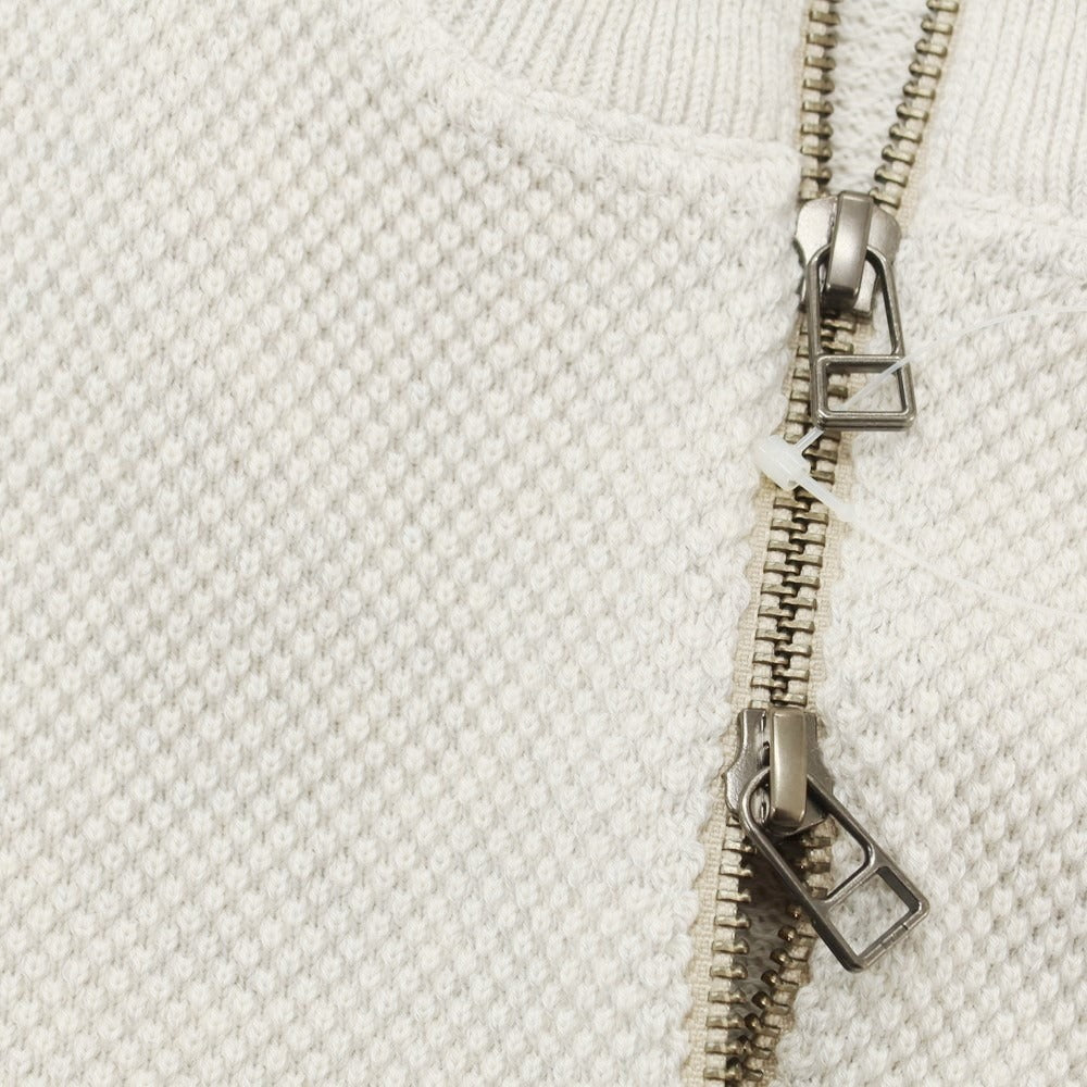 【中古】クレプスキュール crepuscule コットン系 スタンドカラー ダブルジップ カーディガン オートミール【 表記なし(XL位) 】【 状態ランクA 】【 メンズ 】